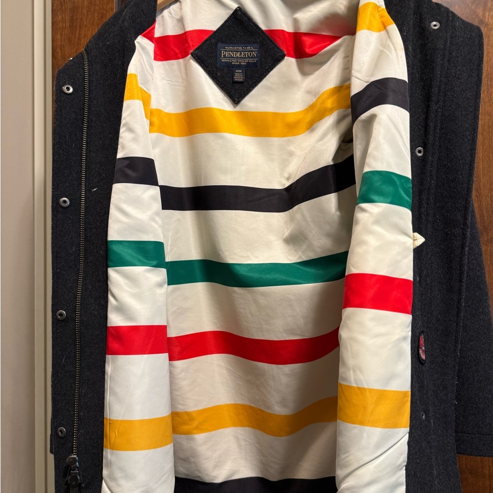 Pendleton Gray Trench Coat Modern Minimalist Desi… - image 3